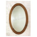 Wooden Framed Oval Hall Mirror