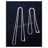 2 Sterling Silver Necklaces
