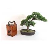 Artificial Bonsai Tree w Chinese Food Carrier