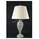 Glass & Ceramic Table Lamp w Pattern Shade