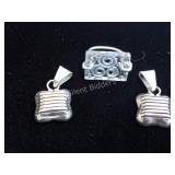 3 Sterling Silver Pendants