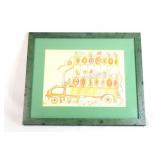 Diane Elson Signed Fantasy Composition Color Litho