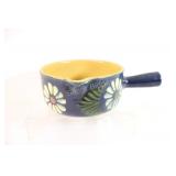 Savoie France 19th  Yellow Ware Ceramic Sauce Pot