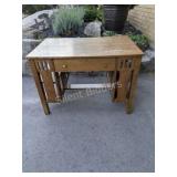 Mission Oak Writing Desk  with Built in Bookcase