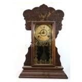 Antique Capitol No 44 Gilbert Mantel Clock w Key