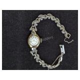 14K Yellow Gold & Sterling Ladies Wittnauer Watch