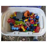 Large Bin of Early Child Lego Sets w Tote