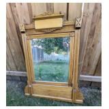 Antique Wooden Carved Wall / Dresser Mirror