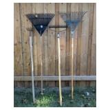 Set of 4 Garden And Leaf Rakes