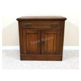 Antique Accent Cabinet w Faux Drawer