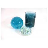 Turquoise Water Glass, Control Bubble Paperweight