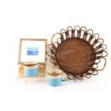 Wicker Rattan Basket, Louise Ryan Art, Candle
