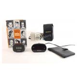 35mm Olympus Camera, Sharp & Westclox Alarms+