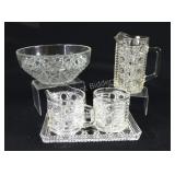 Button & Daisy Clear Pitcher & Condiment Set