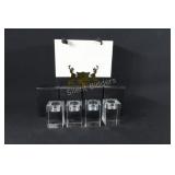 NEW -  Four SENST Crystal Block Candle Holders