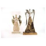 Large Mantel Gold Tone Christmas Trees