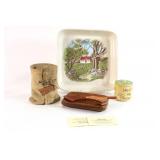 Johnson & Bros Baking Dish,Wooden Carved Spreader