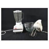 Osterizer Blender and Sunbeam Mixer w Bowl