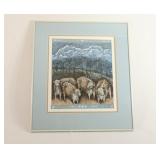 H. Mackie, Cows Near Night, # 35 / 50 Artwork