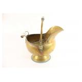 Antique Brass & Ceramic Floor Bucket