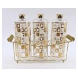 1960s Owens-Illinois Starlyte Bar Set w Decanters