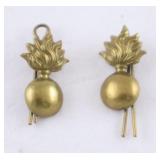 2 WWI Canadian Fusiliers Collar Badges