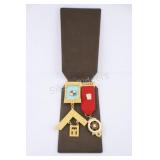 2 Freemason Medals in Case