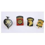 4 Vintage U.S. Airborne Hat Pins