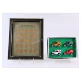 The Franklin Mint Antique Car Coin Set w Cars