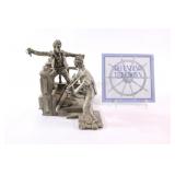 Pewter Sculpture Defending the Crown Peter Jackson