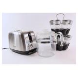 Glass Pyrex Coffee Pot, Spice Set & Chef Toaster