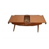 Mid Century Style Fold Out Bar Coffee Table