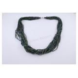 Multi Strand Glass & Stone Beaded Necklace