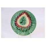 Majolica Begonia Leaf Plate c1880