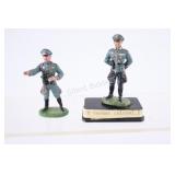 Painted Metal Miniature German Officers WWII