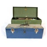 Set of Two Vintage Metal Tool Boxes