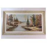 Original Signed P. Hyttinu" Landscape Art on Board