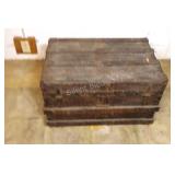 W.H. Whisson Metal & Wood Steamer Trunk