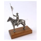 Pewter Mountie on Wood Base Figurine
