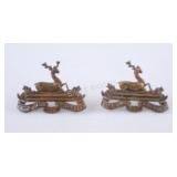 2 WWII CDN N Shore New Brunswick Reg Collar Badges