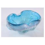 Murano Art Glass Bowl w Controlled Bubble Design