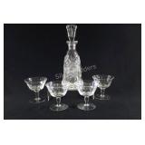 Starburst Decanter w Stemware Glasses