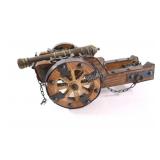 Showpiece Decorative Wood & Metal 15" Canon