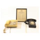 VTG Rotary & Push Button w Tape Telephones