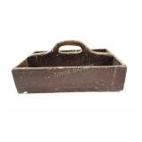 19th C Primitive Wooden Cutlery Caddy / Tray