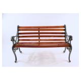 25" Metal & Wood Bench for Dolls