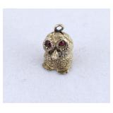 VTG 14 K Yellow Gold Owl Charm / Pendant