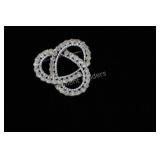 VTG Clear Rhinestone Coro Brooch