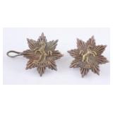 2 WWII Canadian Carleton York Regiment Cap Badges