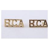 Pair Of Canadian Signal Corps Shoulder Titles